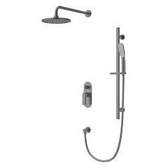 Vedo Grafite Kompletny system natryskowy podtynkowy IV deszczownia 25 cm