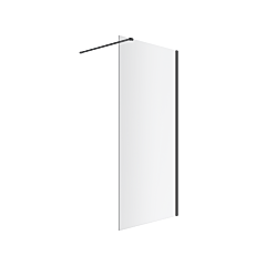 EXCELLENT Vidoq walk-in ścianka prysznicowa prosta 100x200 cm, powłoka Clean Control, czarny mat
