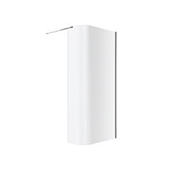EXCELLENT Vidoq walk-in ścianka prysznicowa gięta 93x200 cm, powłoka Clean Control, chrom