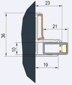 Ronal - Sanswiss Zestaw montażowy drzwi do wnęki Cadura czarny mat