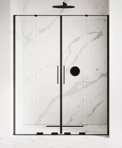 New Trendy SMART BLACK Drzwi wnękowe dwuskrzydłowe, przesuwne 180 cm czarne