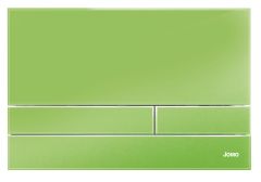 Werit / Jomo Exclusive 2.1 przycisk spłukujący szklany ramka biała - zielony świecący